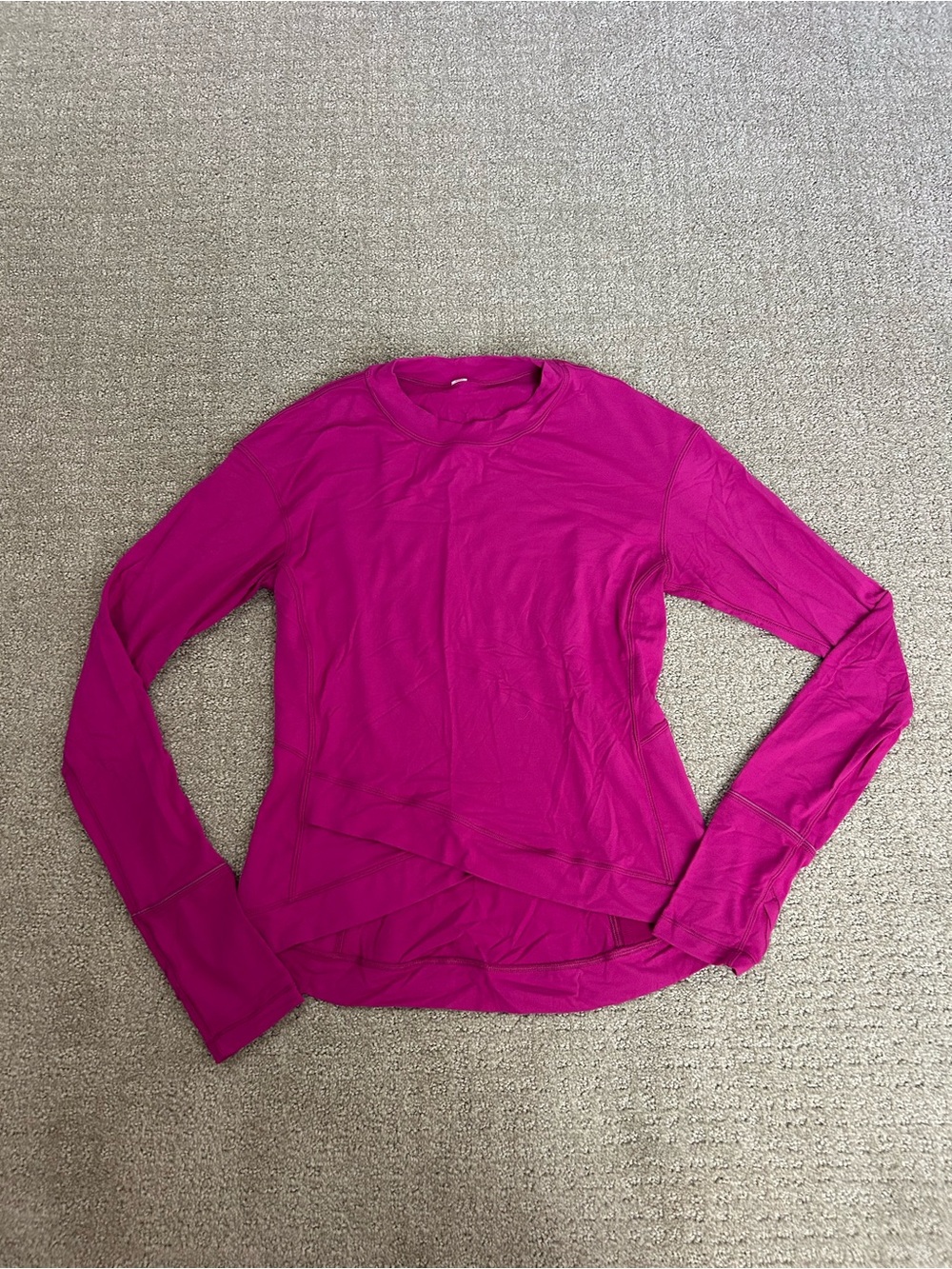 Lululemon Women's Magenta Long-Sleeve Crossover Top Size 6
